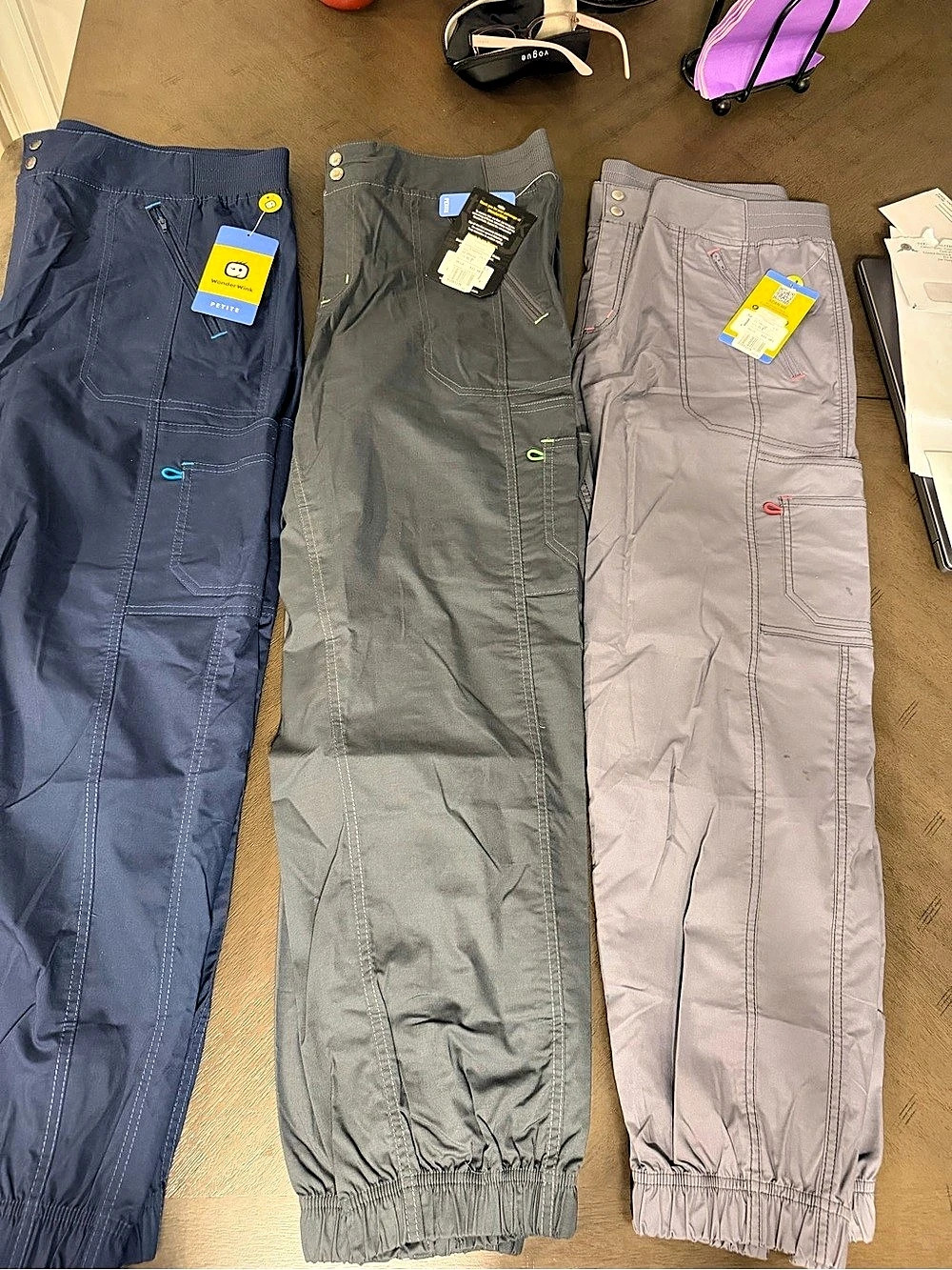 WonderWink W123 Women's Comfort Waist Cargo Jogger Scrub Pant W123 Cargo Jogger